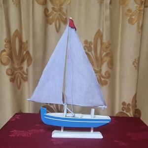 Wooden Sailboat Handmade Toy